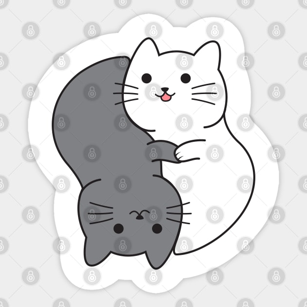 Harmony Black White Cat Spirit Sticker by Candaria